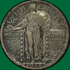 1918-S Standing Liberty Quarter Choice Extremely Fine XF+ Coin #40261