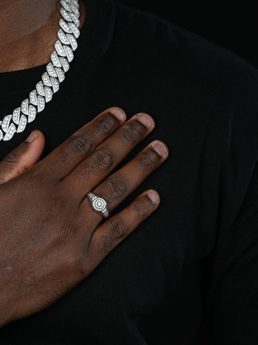 Orecchino A Bottone Uomo In Argento 925 Con Moissanite 6mm D/VVS – Solitario 6 Punte – WLG