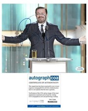 Ricky Gervais Best Golden Globes Speech Autographed 8x10 Photo ACOA