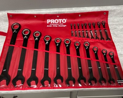 Proto JSCV-20S Ratchet Wrench Set 20 Piece Black Chrome Reversible
