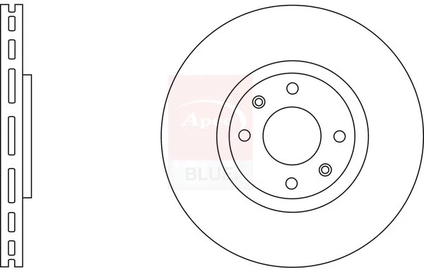 2x Brake Discs Pair Vented fits CITROEN DS5 1.6D Front 11 to 15 302mm Set 424964 - Image 3 of 4