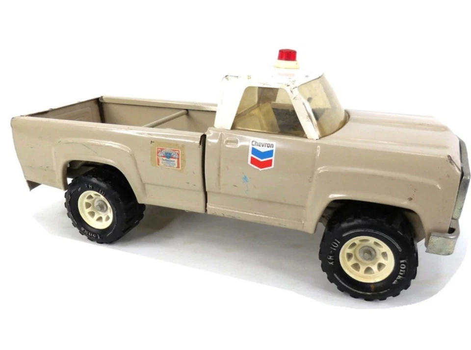 Vintage RARE 1970s Lot of 2 - Tonka Chevron Tow Truck & Pickup Service Trucks - Image 2 of 4