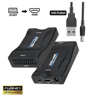 ENERGY HDMI to Scart Converter Adapter Converter AV Scaler Converter 1080P HD TV NEW