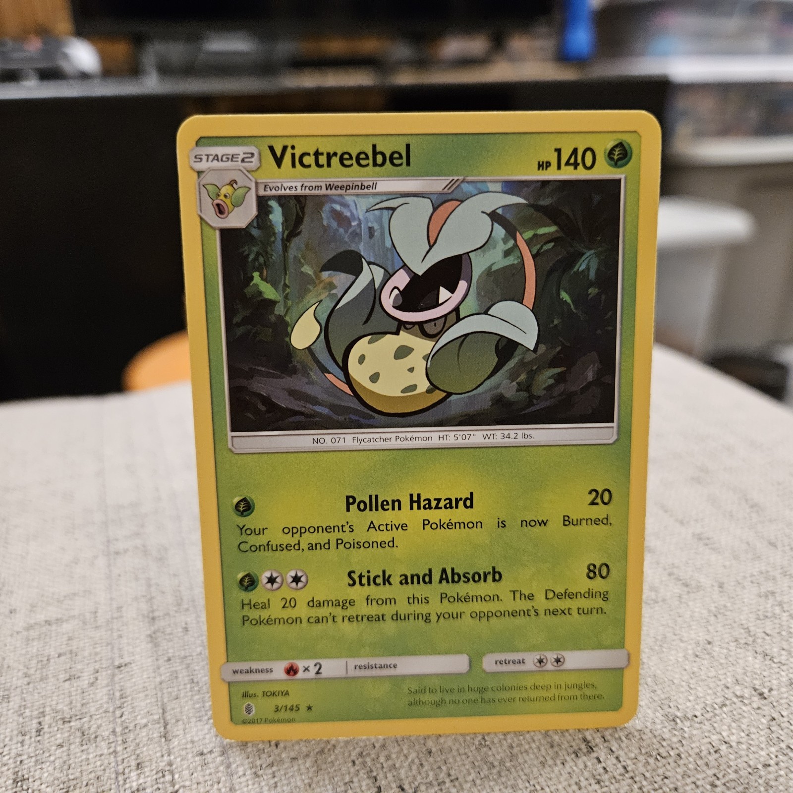 Victreebel Pokemon TCG SM Guardians Rising Rare Card #3/145