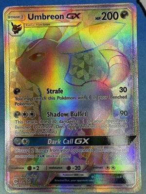 Umbreon GX 154/149 Sun & Moon Base Rainbow Secret Rare Pokemon Card | eBay