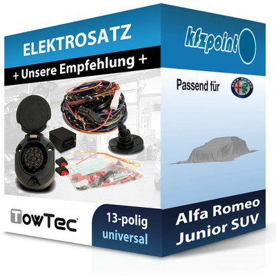 TOWTEC E-Satz 13polig universell passend für Alfa Romeo Junior SUV NEU