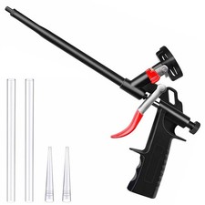 Profession PU Expanding Foam Spray Gun Applicator Tool Plat Teflon Coat Black