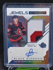 2021-22 Black Diamond Jewels of the Draft Patch Auto Jacob Bernard-Docker 16/99