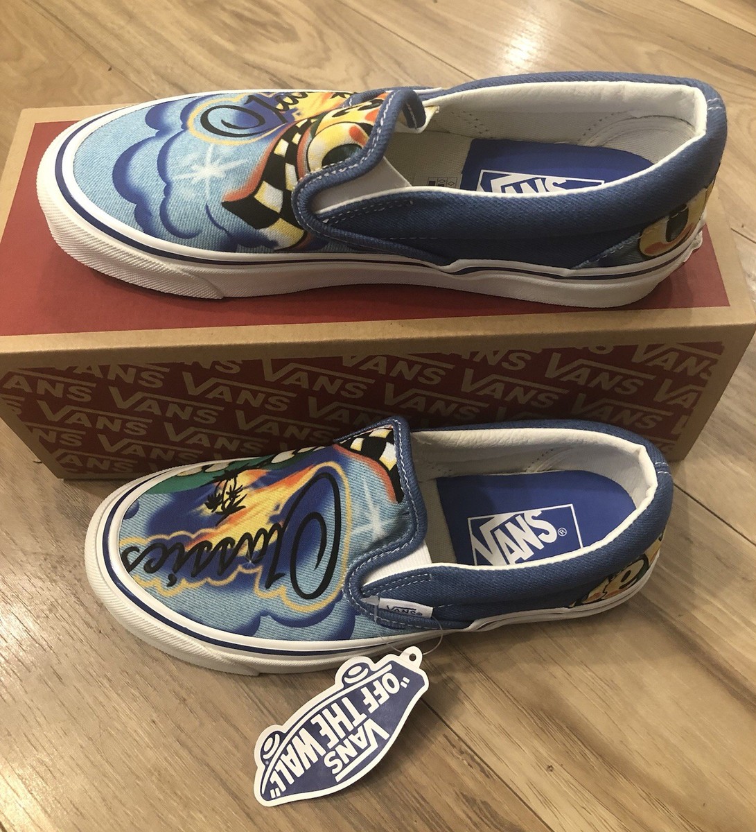 Vans Classic Slip-On (Blanket Stitch) Multi/BlancDeBlanc Men\'s 11, Women\'s 12.5M Vans ComfyCush Slip-On  main image 3