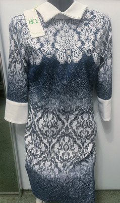 schönes  Kleid mit Kragen in D&G Style Gr.XS Neu mit Etikett