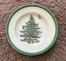 Spode Christmas Tree Vintage Lot 8 England Holiday Dinnerware Replacements Flaws