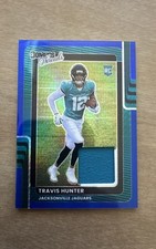2025 Panini Donruss Optic - Donruss Threads Travis Hunter #DTBH-THR Neon Blue...
