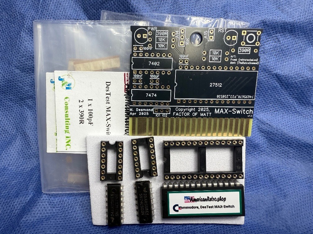 DesTest MAX-Switch – Commodore 64 / 128 – Full 64K RAM Test - Kit