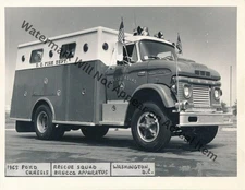 1965 Ford Bruco Rescue Squad Washington DC Fire Truck Photograph Print 8.5x11"