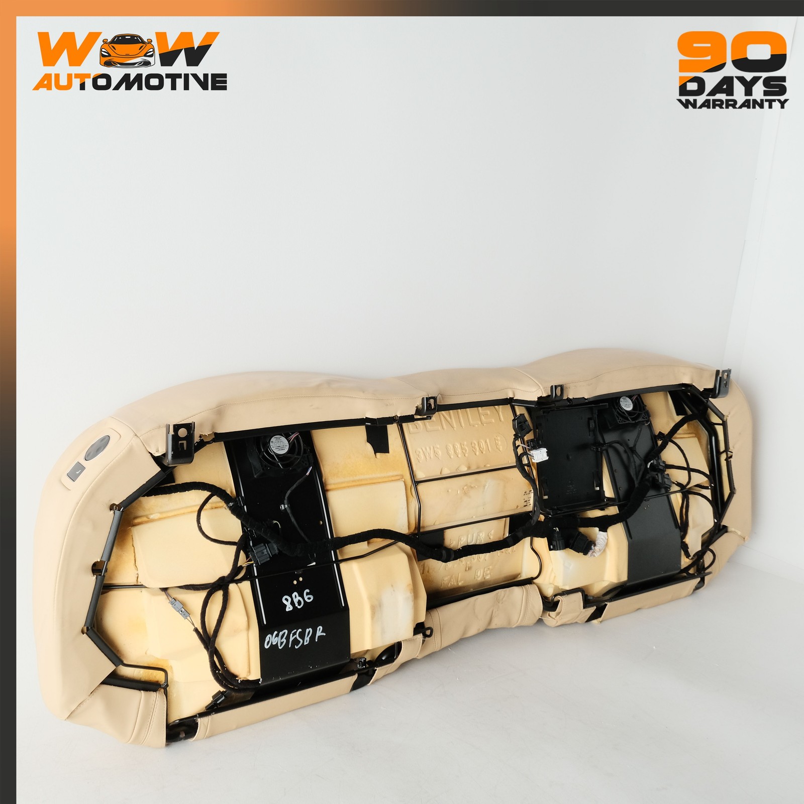06-13 BENTLEY CONTINENTAL FLYING SPUR REAR LOWER SEAT CUSHION BOTTOM OEM