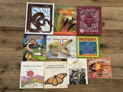 Lot of 10 Children's Animal Insect Nature Books DK Snakes Dinosaurs Spiders