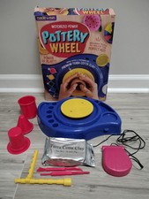 Made By Me Electric Pottery Wheel Kit with Tools, Pedal, and Terra Cotta Clay