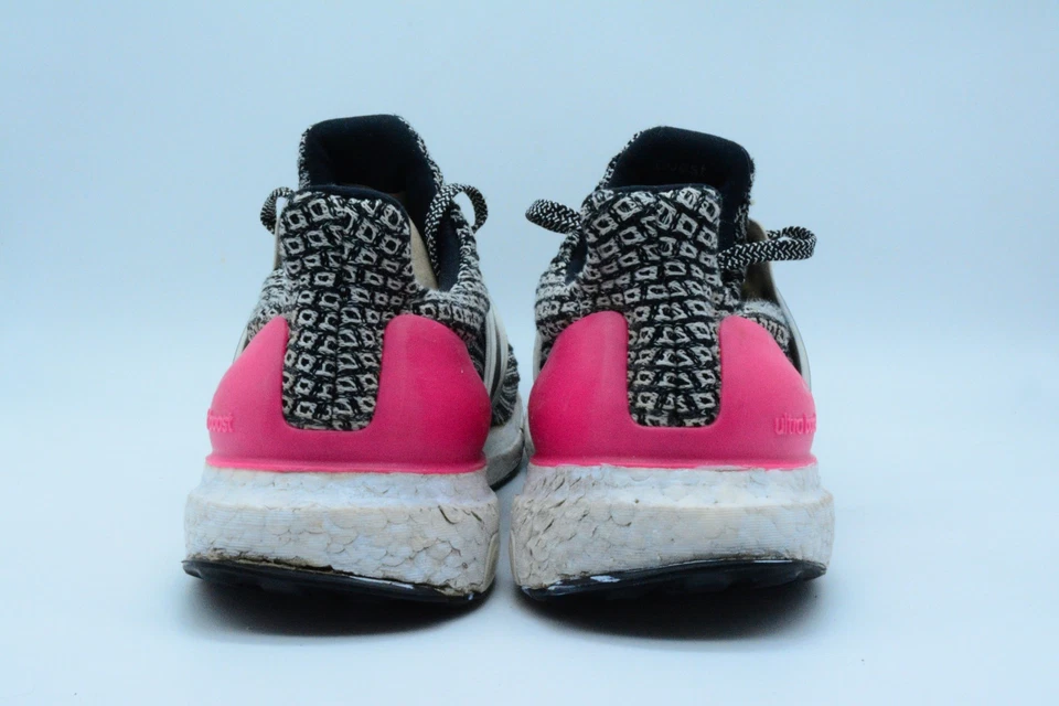 Adidas UltraBoost J Zapatilla Niños Grandes Tenis Blanco Negro Rosa B43508 Talla 5.5 Foto 4 de 4