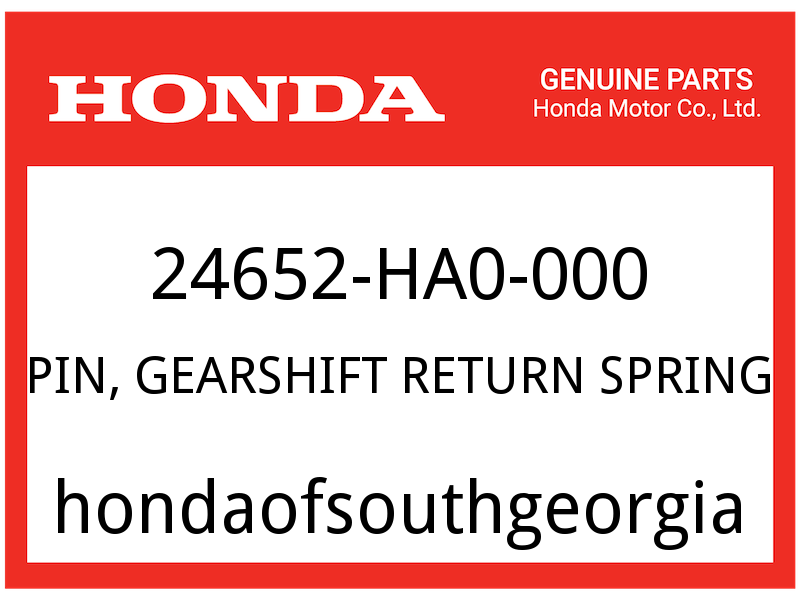 Honda OEM Part 24652-HA0-000 PIN, GEARSHIFT RETURN SPRING | eBay