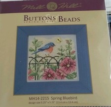 MILL HILL BUTTONS BEADS CROSS STITCH KIT SPRING BLUEBIRD KIT MH14-2215 MIP