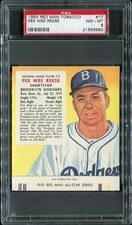 1955 Red Man Tobacco #NL17 PEE WEE REESE DODGERS PSA 8 NM-MT 21656990 