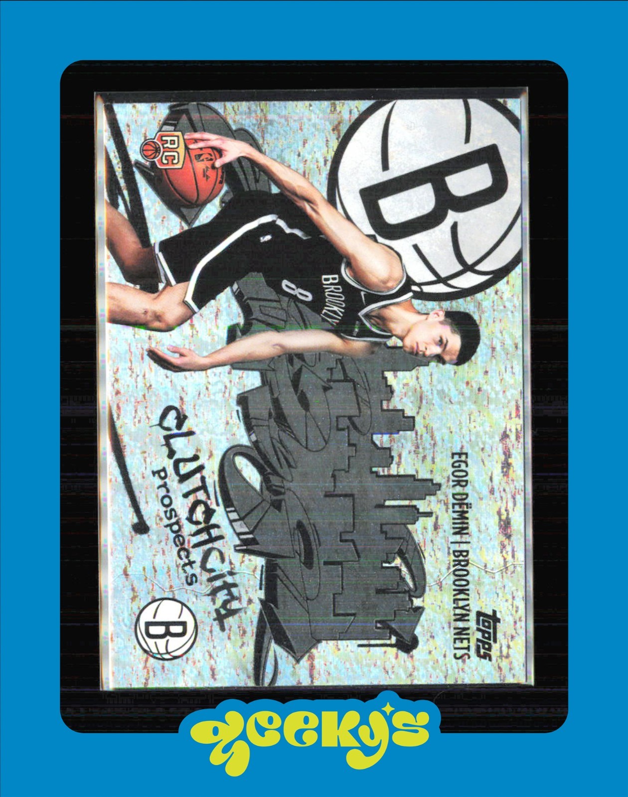 2025-26 Topps Basketball Egor Demin Clutch City Prospects Sand Glitter RC Nets