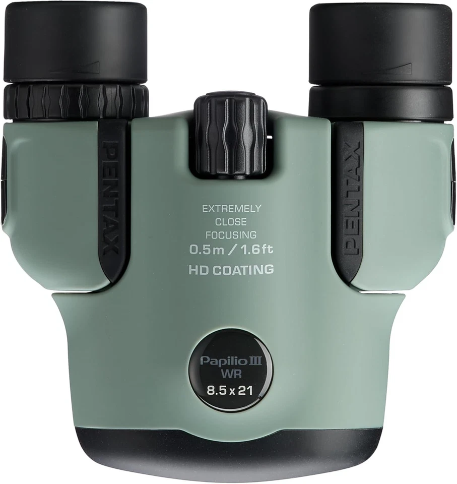 RICOH Pentax Papilio III 8.5x21 WR Binoculars Olive Compact Close-Focus Model - Image 2 of 4