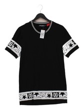 Dolce & Gabbana Women's Top UK 12 Black Cotton with Elastane Tunic