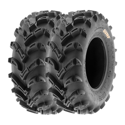 Set of 2 SunF ATV UTV Tires 22x11-9 22x11x9 Tubeless 6 Ply for 9 Rims - A024