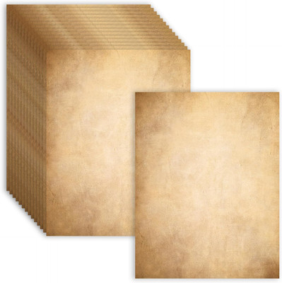 70 Pack Antique Stationery Parchment Paper 8.5 x 11  Vintage Paper for Writing