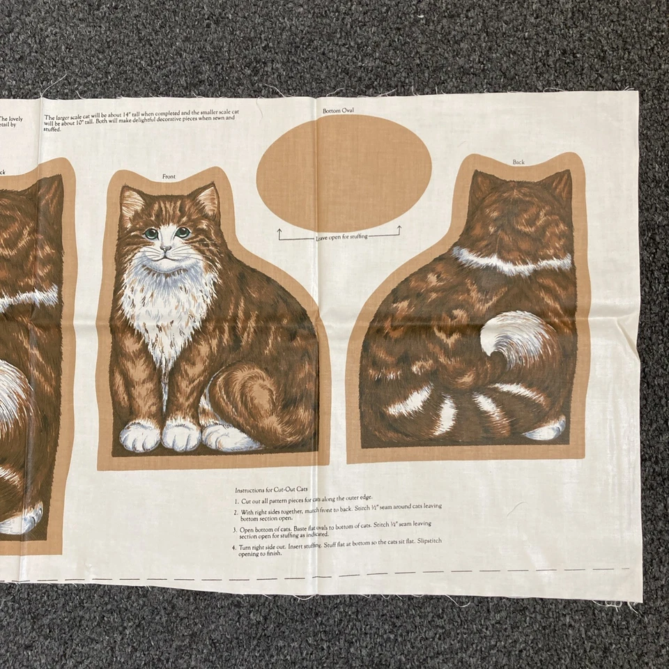 Almohada de panel de tela VIP Cranston Print Works recortada ojo verde gato corte y costura Foto 4 de 4