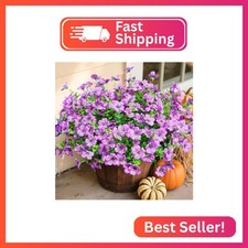 Daisy Artificial Flowers for Outdoors Decor, 12 Bundles Faux Daisy with Eucalypt