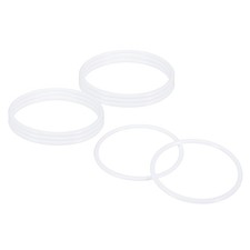 8Pcs White Dream Catcher Rings 3.9" Plastic Macrame Wreath Floral Hoop for DIY