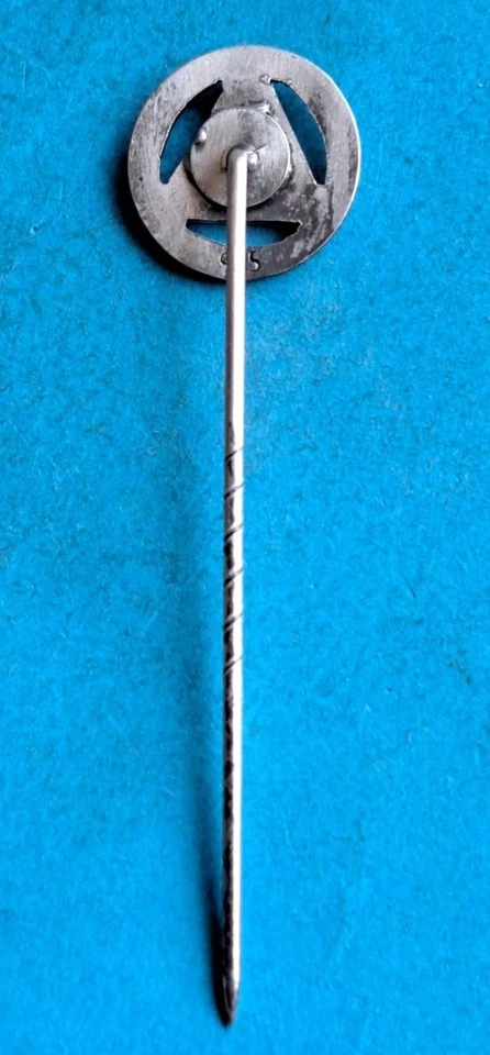 Silberne SA WOE , Sager & Woerner Bau Atlantikwall - Ehrennadel mit 935 gestempe - Bild 3 von 3