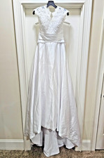 NEW JJ's House Elestren Wedding Dress White Lace Ball Gown Princess Size US 2