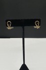 14k Gold Emerald Cut Blue Topaz Clip On Earrings 5/8" x 1/2" 10.0 g — photo 4