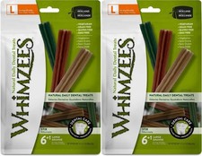 Whimzees 2 Pack of Stix Grain-Free Dental Dog Treats, 7 Large Chews Each