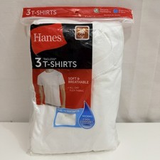 Hanes Men s 3 Soft Breathable Wicking Cool Comfort White T-Shirts Med