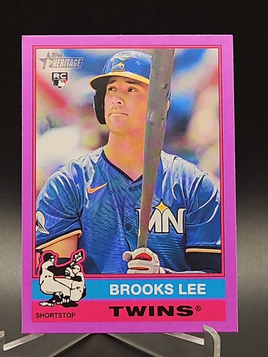 2025 Topps Heritage Brooks Lee Light Purple Border #63 RC Twins