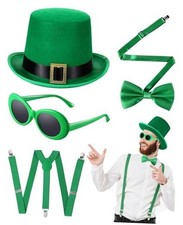 Cozypower Set of 4 St. Patrick's Day Irish Leprechaun Costume Green Top Hat