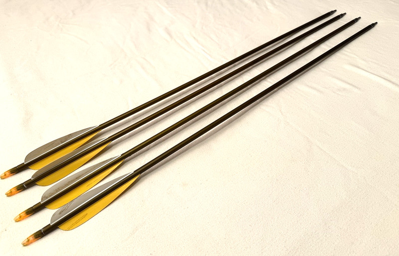 Vintage Compound Bow Aluminum Hunting Arrows 30.25" Qty.4