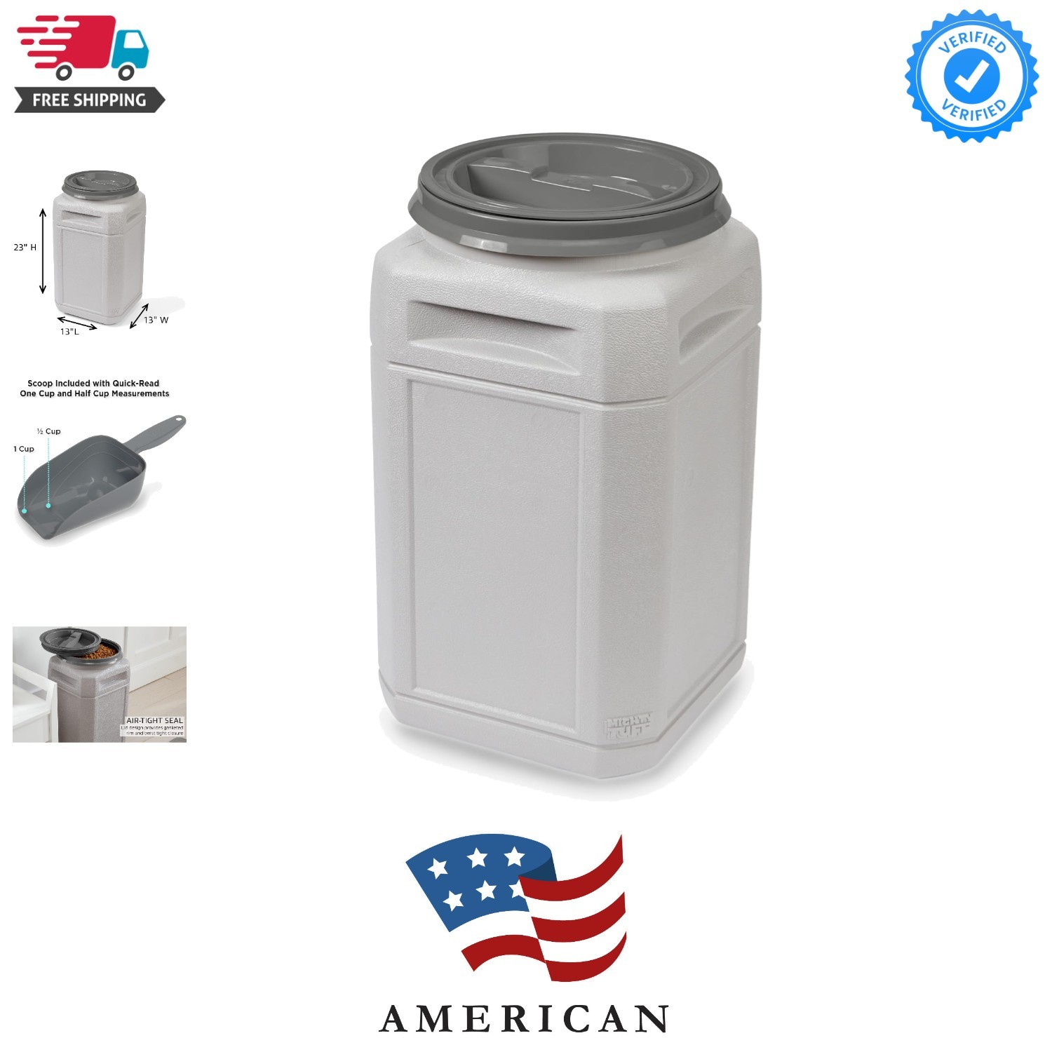 Storage Container &ndash; 13 Gal, Up To 54 Lb Capacity &ndash; Cat And ...