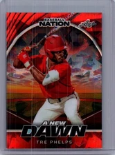 Tre Phelps 2025 Leaf Baseball Nation 1/1 Pre Production Proof