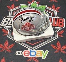 Jeremiah Smith Signed 2024 OSU National Championship Mini Helmet SWAU COA