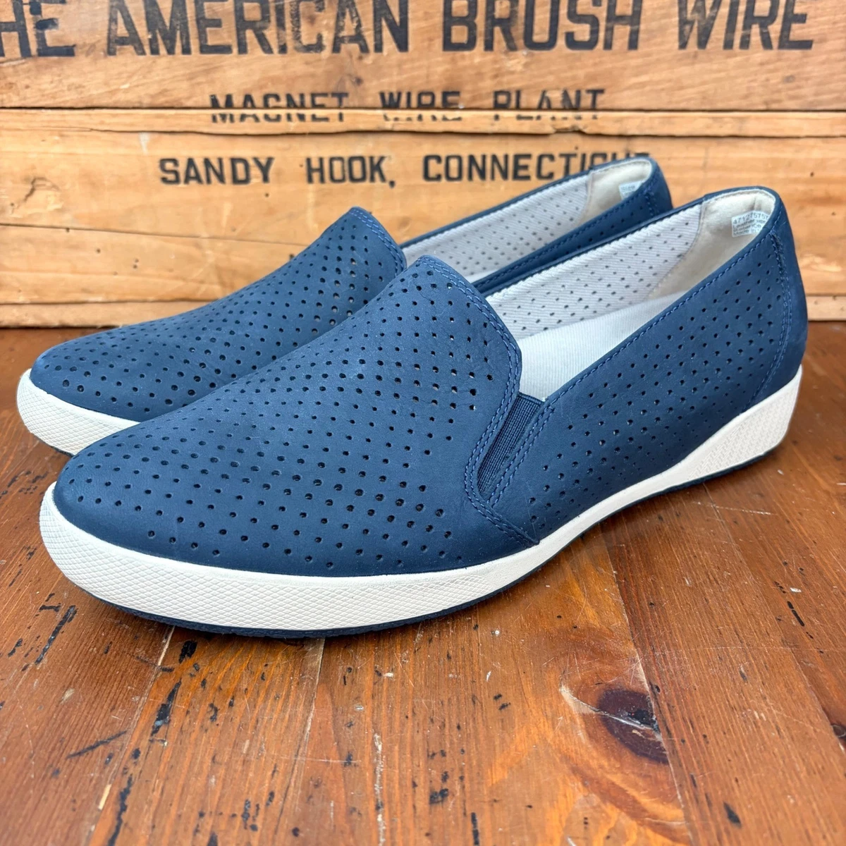 Dansko Honor Navy Mens‎ US 7 EU40 Perforated Leather Slip On Sneakers 4712757575 Dansko Slip - On Casual Shoes for Men for sale | eBay main image 3