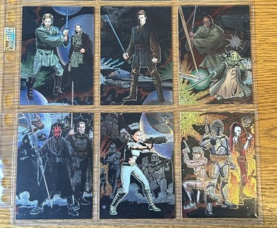 Star Wars Heritage Complete Wave 1 Etched Foil Puzzle Chase Card Set 1-6