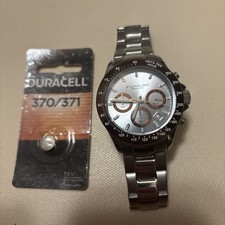 Stuhrling Original Chronograph Watch Mens 45mm Stainless Steel New Battery