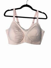 Honeylove Crossover Bra Size XL 38D Pink Wireless Mesh V Neck Bonded Cradle