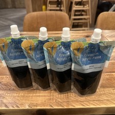 Premium Black Acrylic Paint 250 mls Brand New High Quality Pigment Quick Drying