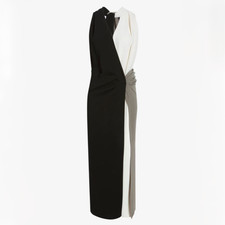 Vestido Proenza Schouler Elsa Tricolor Doble Crepé Negro Multi Para Mujer EE. UU. 6